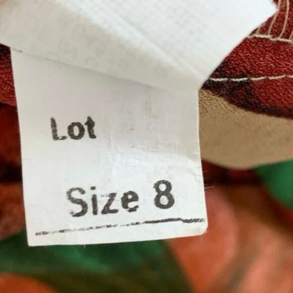 Halston Women Vintage Sleeveless Floral Maxi Dress Vacation Summer Beach Size 8 - Picture 8 of 8